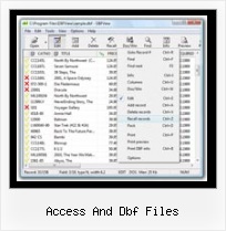 Edit And Save Dbf Files access and dbf files