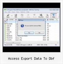 Dbf Editer access export data to dbf