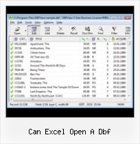 Excel Et Dbf can excel open a dbf