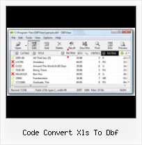 Microsoft Dbf Viewer code convert xls to dbf