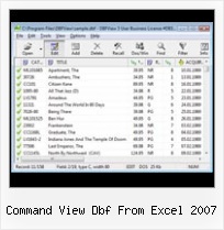 Dbf Excel Konvertieren command view dbf from excel 2007