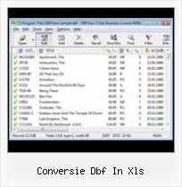 Bdf View conversie dbf in xls