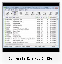 Edite Dbf conversie din xls in dbf