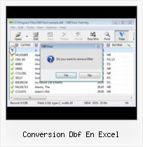 Dbf Database Format conversion dbf en excel