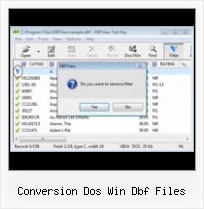 Javascript Information Dialog conversion dos win dbf files