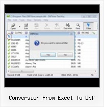 Dbf Free Windows conversion from excel to dbf
