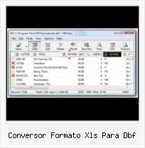 Opendbf conversor formato xls para dbf