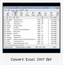 Excel 2007 Dbf 4 convert excel 2007 dbf