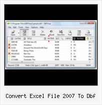 Convert Dbf Format To Xls convert excel file 2007 to dbf