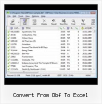 Dbfview convert from dbf to excel
