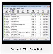 Free Dbf Editor convert xls into dbf
