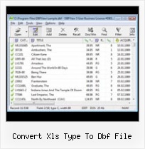 Dbf Document Viewer convert xls type to dbf file