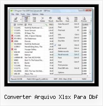 File Dbf converter arquivo xlsx para dbf