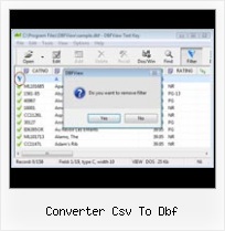Dbase File Reader converter csv to dbf