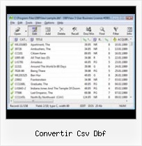 View Dbf Database convertir csv dbf
