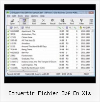 Insert Dbf Into Excel convertir fichier dbf en xls
