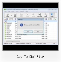 Dbf Edittor csv to dbf file