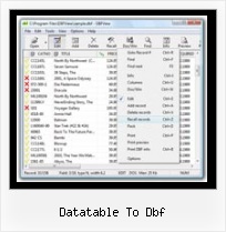 Dbf Format Reader datatable to dbf