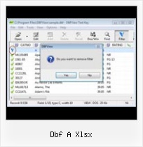 Opening Dbd Files dbf a xlsx