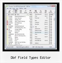 Read Foxpro Files dbf field types editor