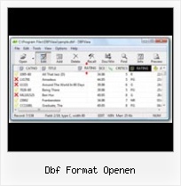 Modify Dbf File dbf format openen