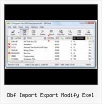 Exel Dbf dbf import export modify exel