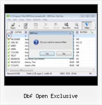 Export Dbf As Xls dbf open exclusive