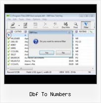 Dbf File Foxpro Or Dbase dbf to numbers