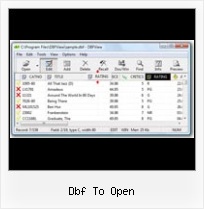 Dbf Editing dbf to open