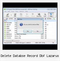 Open Dbf Datei delete databse record dbf lazarus