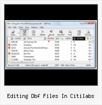 Javascript Information Dialog editing dbf files in citilabs
