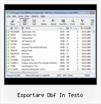 Convert 2007 To Dbf esportare dbf in testo