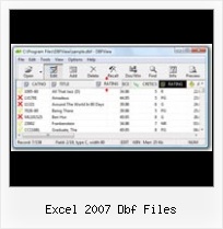 What Is A Dbf excel 2007 dbf files
