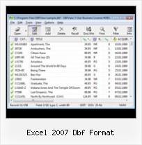 What Is Dbf excel 2007 dbf format