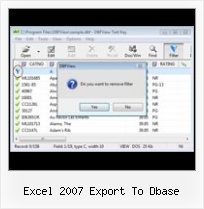 Export From Dbf To Excel excel 2007 export to dbase