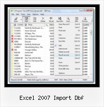 View And Edit Dbf excel 2007 import dbf