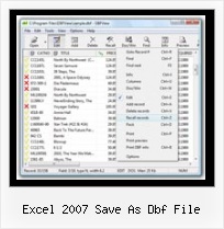 Dbf Edittor excel 2007 save as dbf file