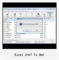 Dbf Zu Xls excel 2007 to dbf
