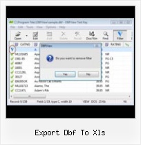 Exel Dbf export dbf to xls