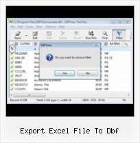 Formatul Dbf export excel file to dbf