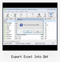 Open Foxpro Dbf export excel into dbf
