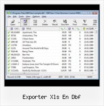Microsoft Excel Dbf Editor exporter xls en dbf