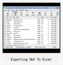 Open Dbf File Format exporting dbf to excel