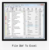 Delete From Dbf File file dbf to excel