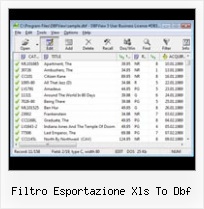 Conversion Dbf En Txt filtro esportazione xls to dbf