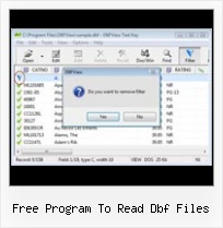Dbf Files Reader free program to read dbf files