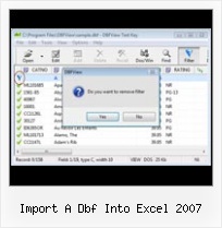 Convert Into Dbf import a dbf into excel 2007