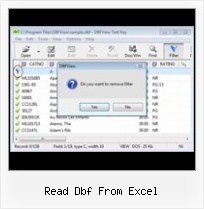 Xlsx Dbf read dbf from excel