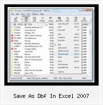 Open Dbf Files save as dbf in excel 2007