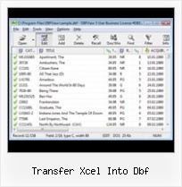 Opne Dbf transfer xcel into dbf
